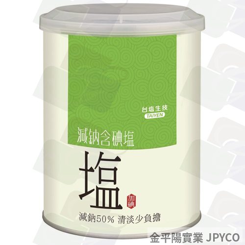 台鹽 減鈉含碘鹽 600g*16罐/箱