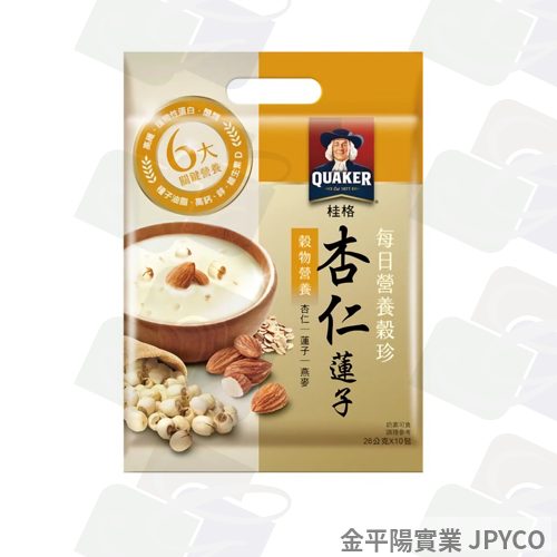 桂格 每日營養穀珍(杏仁蓮子) 26g*10包/袋 15袋/箱