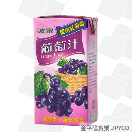 波蜜 葡萄汁 鋁箔300ml*24入(6入組)