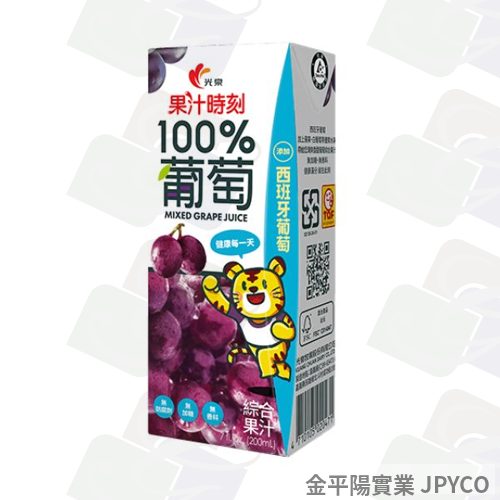 光泉 果汁時刻葡萄綜合果汁 鋁箔200ml*24入