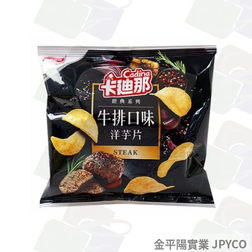 10元-聯華 卡迪那牛排洋芋片 17g*24入