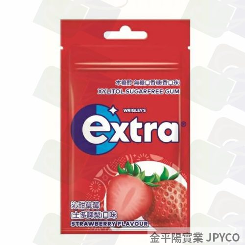 Extra 木糖醇無糖口香糖-沁甜草莓 28g*10入