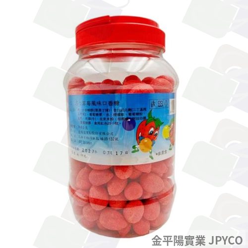 金陽 草莓風味口香糖(桶) 3.2g*240粒