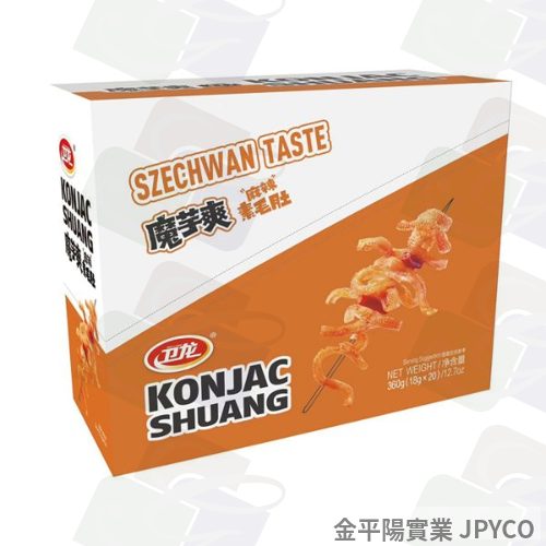 (缺貨)魔芋爽 香辣素毛肚-麻辣(橘) 18g*20包/盒