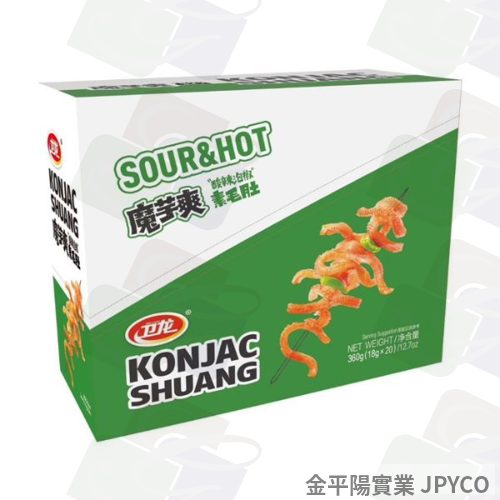 (缺貨)魔芋爽 香辣素毛肚-酸辣(綠) 18g*20包/盒